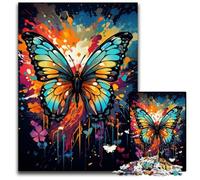 Puzzles psychédéliques à Motifs de Papillons 1 000 pièces pour Adultes. Puzzles impossibles pour Adultes décoration Artistique DIY Parfaite ou Cadeau d'anniversaire 1 000 pièces (75 x 50 cm).