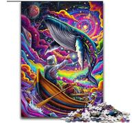 Puzzles psychédéliques Baleines pour Adolescents 1000 pièces, adaptés aux Personnes de 14 Ans et Plus Idées Cadeaux de décoration intérieure 50x75cm