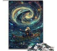 Puzzles psychédéliques Baleines pour Adultes (1000 pièces), Jouet éducatif Anti-Stress, idéal comme Cadeau pour Toute la Famille (26x38cm)