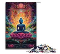Puzzles psychédéliques Bouddha pour Adultes 1000 pièces Puzzles en Bois Cadeaux de Noël