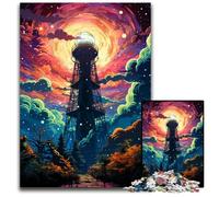 Puzzles psychédéliques colorés de l'Observatoire pour Adultes 1000 Puzzles pour Adultes Activités Amusantes à la Maison Cadeaux d'anniversaire Cadeaux de Voyage 1000 pièces (75x50cm)