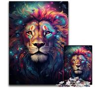 Puzzles psychédéliques colorés du Lion Cosmique 1000 pièces pour Adultes Puzzles pour Adultes pour Adolescents et familles Décoration de Bricolage Parfaite et défi cérébral 1000 pièces (38x26 cm)