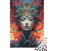 Puzzles psychédéliques colorés pour Les Guerriers Inspirants, 500 pièces, pour Adultes, Jouets éducatifs et intellectuels, à Faire soi-même, 500 pièces (52 x 38 cm).