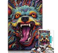 Puzzles psychédéliques Corgi 1000 pièces pour Adolescents, Jeu Familial Anti-Stress, défi Difficile, Cadeaux pour Amis et Famille (75x50cm)
