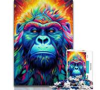 Puzzles psychédéliques de 1000 pièces pour Adolescents, Anti-Stress, pour Passer Le Temps à la Maison, avec Affiche et fiche de Questions-réponses Assorties (75x50cm)