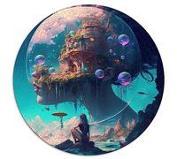 Puzzles psychédéliques de 1000 pièces pour Adultes, Cadeaux Ronds, Puzzle en Carton, 26,5x26,5 Pouces
