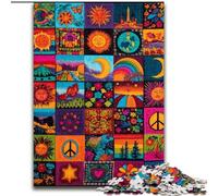 Puzzles psychédéliques de 1000 pièces pour Adultes et Adolescents, Jeux Amusants Chaque pièce est Unique - Jeu Familial Stimulant 50x75cm