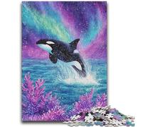 Puzzles psychédéliques de Baleines Bleues pour Adolescents, Puzzle de 1 000 pièces, Jeux Amusants, Chaque pièce est Unique - Jeu Familial Stimulant (50 x 75 cm)