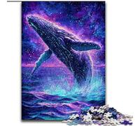 Puzzles psychédéliques de Baleines pour Adultes, 1000 pièces, Jouets éducatifs et éducatifs, Jeux familiaux avec Affiche et fiche de Questions-réponses 50x75cm