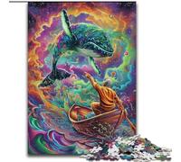 Puzzles psychédéliques de Baleines pour Adultes et Adolescents, 1000 pièces, à partir de 14 Ans, Jeu de Noël Anti-Stress, Cadeaux pour Femmes (26x38cm)