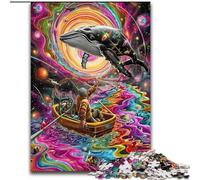 Puzzles psychédéliques de Baleines pour Adultes, Jeu éducatif et décompressant pour Anniversaire et Noël 26x38cm