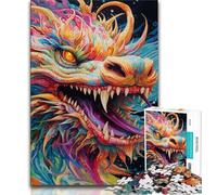 Puzzles psychédéliques de Dragon pour Adolescents, Aidez Le Cerveau à exercer des Jouets addictifs pour cultiver la Patience Une œuvre d'art 38x26cm