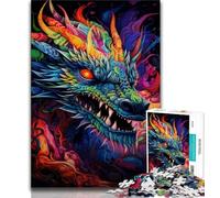 Puzzles psychédéliques Dragon 1000 pièces pour Adolescents, Jeux éducatifs, Jouets, décoration d'intérieur et Cadeaux Uniques (38x26cm)