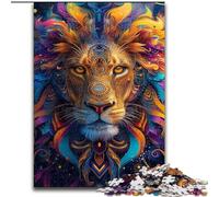 Puzzles psychédéliques Lion pour Adolescents, Jouets éducatifs, Anti-Stress, Cadeaux d'anniversaire Uniques (26x38cm)