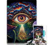 Puzzles psychédéliques pour Adolescents, 1 000 pièces, Jeux éducatifs, Anti-Stress, Cadeaux d'anniversaire Uniques (Taille 38x26cm)