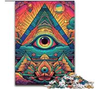 Puzzles psychédéliques pour Adultes, 1 000 pièces en Bois, idéal pour Les fêtes ou Les Anniversaires, Jeu de société(50x75cm)