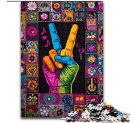 Puzzles psychédéliques pour Adultes 1000 pièces, Assemblage de Motifs Amusant à la Maison, Cadeau d'anniversaire, Cadeau de Voyage 50x75cm