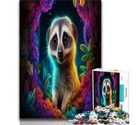 Puzzles psychédéliques pour Adultes, 1000 pièces, représentant des lémuriens Stimulez Votre Cerveau grâce à des Jouets addictifs Qui stimulent la Patience Une œuvre d'art de 50x75cm
