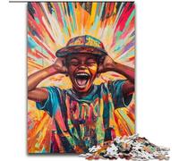 Puzzles psychédéliques pour Enfants et Adultes, 1000 pièces, Jouets éducatifs et éducatifs, Jeux familiaux avec Affiche et fiche de Questions-réponses 26x38cm