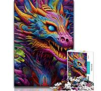 Puzzles psychédéliques représentant des Dragons pour Adultes et Adolescents, Jouets addictifs pour la décoration de la Maison (38x26cm)