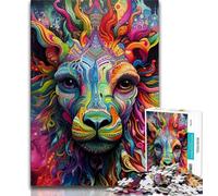 Puzzles psychédéliques représentant des girafes pour Adultes et Adolescents, Un Jeu éducatif Stimulant et Amusant pour Un Anniversaire (38x26cm)