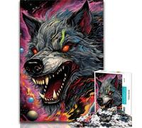 Puzzles psychédéliques représentant des Loups pour Adolescents, Aidez Le Cerveau à exercer des Jouets addictifs pour cultiver la Patience Une œuvre d'art 50x75cm