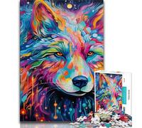 Puzzles psychédéliques représentant des Loups pour Adolescents, Aidez Le Cerveau à exercer des Jouets addictifs pour cultiver la Patience Une œuvre d'art 38x26cm
