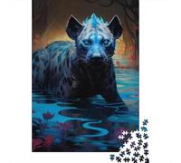 Puzzles psychédéliques The Hyena pour Puzzles en Bois, Excellent Cadeau pour Adultes, Cadeaux de Vacances, 500 pièces (52 x 38 cm)