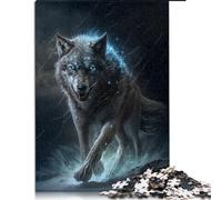 Puzzles Puzzle 1000 pièces Puzzle en Bois Loup pour Enfants âgés de 12 Ans et Plus Jouets Anti-Stress Taille : 50 x 75 cm