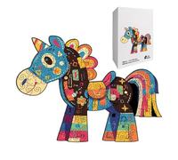 Puzzles Puzzle en Bois Décoration Éducative en Forme de Cheval