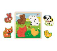 Puzzles Puzzle Tactile Premiers Animaux 4 Pcs (Bois)