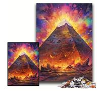 Puzzles Pyramides Égyptiennes 1000 Pièces pour Adultes Puzzles en Bois pour Adultes Idéal pour Le Plaisir en Famille, la Détente et Les Cadeaux de Vacances Taille 50x75cm