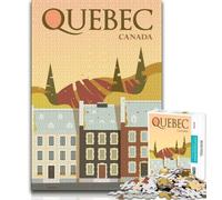 Puzzles Québec 1000 pièces pour Adultes, Difficiles à compléter, mais Amusants et Humoristiques, décoration d'intérieur et Cadeaux Uniques 38x26cm