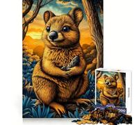 Puzzles Quokka Coucher de Soleil pour Adultes 1000 pièces Stimule la mémoire Soulage l'anxiété Bords Lisses Surprise chaleureuse (38x52cm)