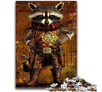 Puzzles Raccoon Warrior 1000 pièces pour Adultes, Jouets éducatifs, Jeux Anti-Stress, Cadeaux Secret Santa pour Les Enfants de 14 Ans et Plus, 50x75cm