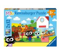 Puzzles 2 x 12 pièces : Fermier ou pêcheur ? Milo Ravensburger G