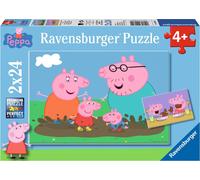 Puzzles Ravensburger Peppa Pig Family Life 2x24 pièces pour enfants à partir de 4 ans