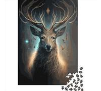 Puzzles rectangulaires créatifs pour adultes, 1000 pièces, puzzle en papier avec animaux et rennes, jeu pratique, décoration familiale, 1000 pièces (38 x 26 cm)