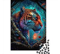Puzzles rectangulaires créatifs pour adultes, 1000 pièces, Tiger4, puzzle en bois, jeu pratique, décoration familiale, 1000 pièces (75 x 50 cm)