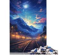 Puzzles rectangulaires en Bois pour Adultes 1000 pièces Paysage des Plus Beaux Puzzles pour Adultes Cadeaux de Vacances Cadeaux d'anniversaire 1000 pièces (75x50cm)