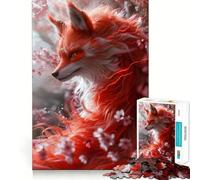 Puzzles Red Fox Fantasy pour Adultes 1000 pièces Stimule la mémoire Soulage l'anxiété Bords Lisses Surprise chaleureuse (38x26cm)