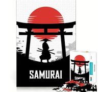Puzzles Red Moon Samurai pour Adultes, 1000 pièces, renforce la mémoire, Divertissement Occasionnel, qualité supérieure, Cadeau élégant (38x52cm)