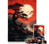 Puzzles Red Moon Tree Dark pour Adultes, 1000 pièces, Collection Joy Quality Edge Art (50x75cm)