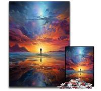 Puzzles « Regarder Le Monde Seul » 1000 pièces pour Adultes Puzzles pour Adultes Parfait pour Les Adolescents Lien Familial Casse-tête et décoration dintérieur DIY Cadeau 1000 pièces (38 x 26 cm)