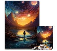 Puzzles « Regarder Le Monde Seul » 1000 pièces pour Adultes Puzzles pour Adultes Parfait pour Les Adolescents Lien Familial Casse-tête et décoration dintérieur DIY Cadeau 1000 pièces (75 x 50 cm)