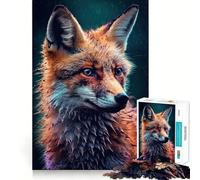 Puzzles Renard Rouge pour Adultes 1000 Pièces Groupe Détente et Compréhension Joy Qualité Bordure Art Collection (50x75cm)