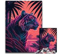 Puzzles rétro Tiger and Nature pour Adultes, 1 000 pièces, en Carton, pour Les Anniversaires, Les Vacances et Noël 26x38cm/10,23x14,96 Pouces.