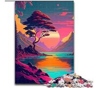 Puzzles rétro vibrants 1000 pièces pour Adultes, à partir de 14 Ans, Jeux Amusants, activités Amusantes à la Maison, Cadeaux d'anniversaire, Cadeaux de Voyage (50x75cm)