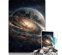 Puzzles Réveil Cosmique pour Adultes et Ados 1000 Pièces, Anti-Stress Staycation Kill Time avec Affiche et Fiche de Trivia Assorties (38x26cm)