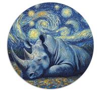 Puzzles Rhino Starry Sky pour Adultes, 1 000 pièces, Ronds, pour débutants, idéal pour Les Anniversaires et Les fêtes (67,5x67,5cm)